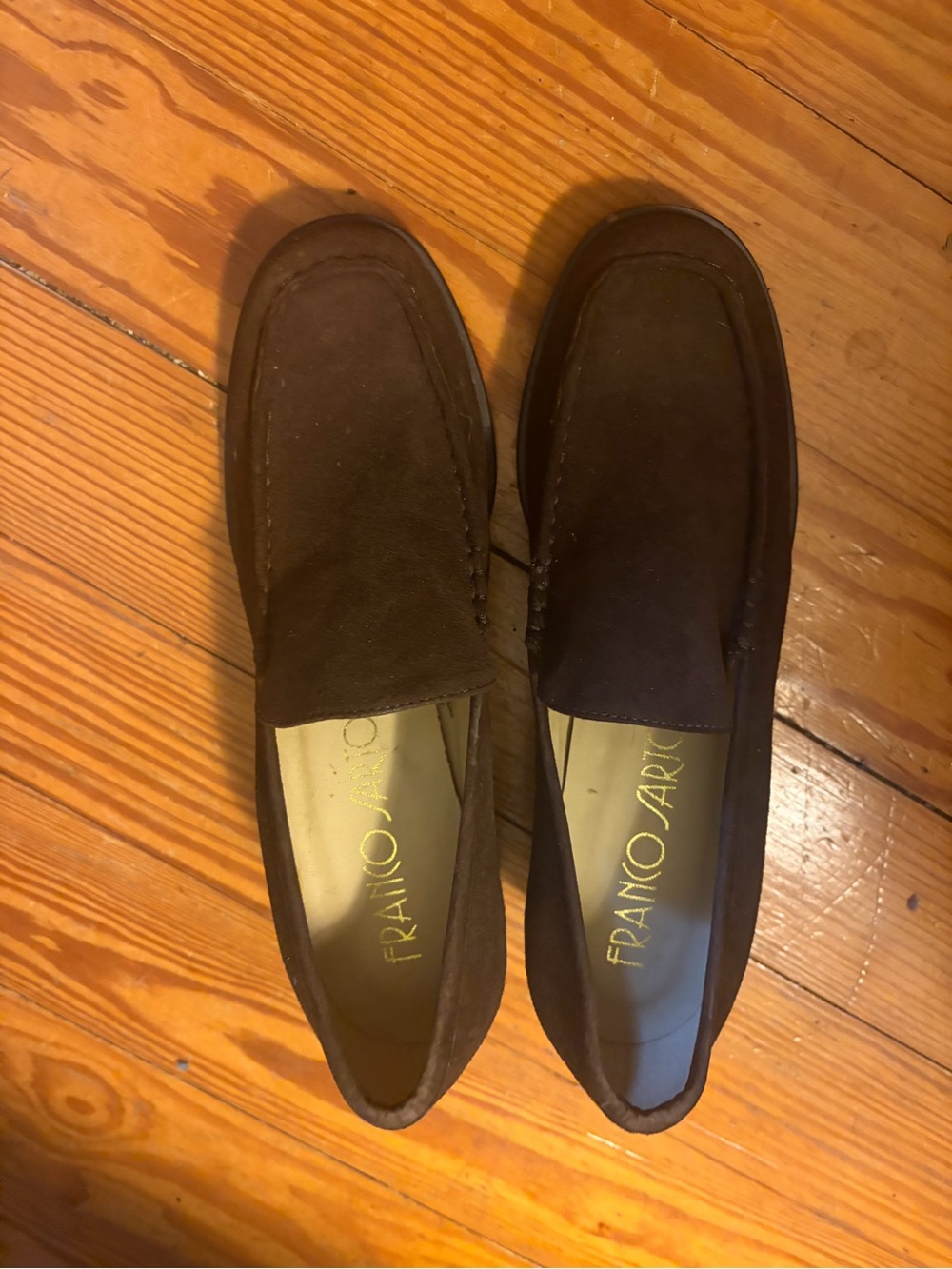 Franco Sarto Women's Dark Brown Suede Loafers